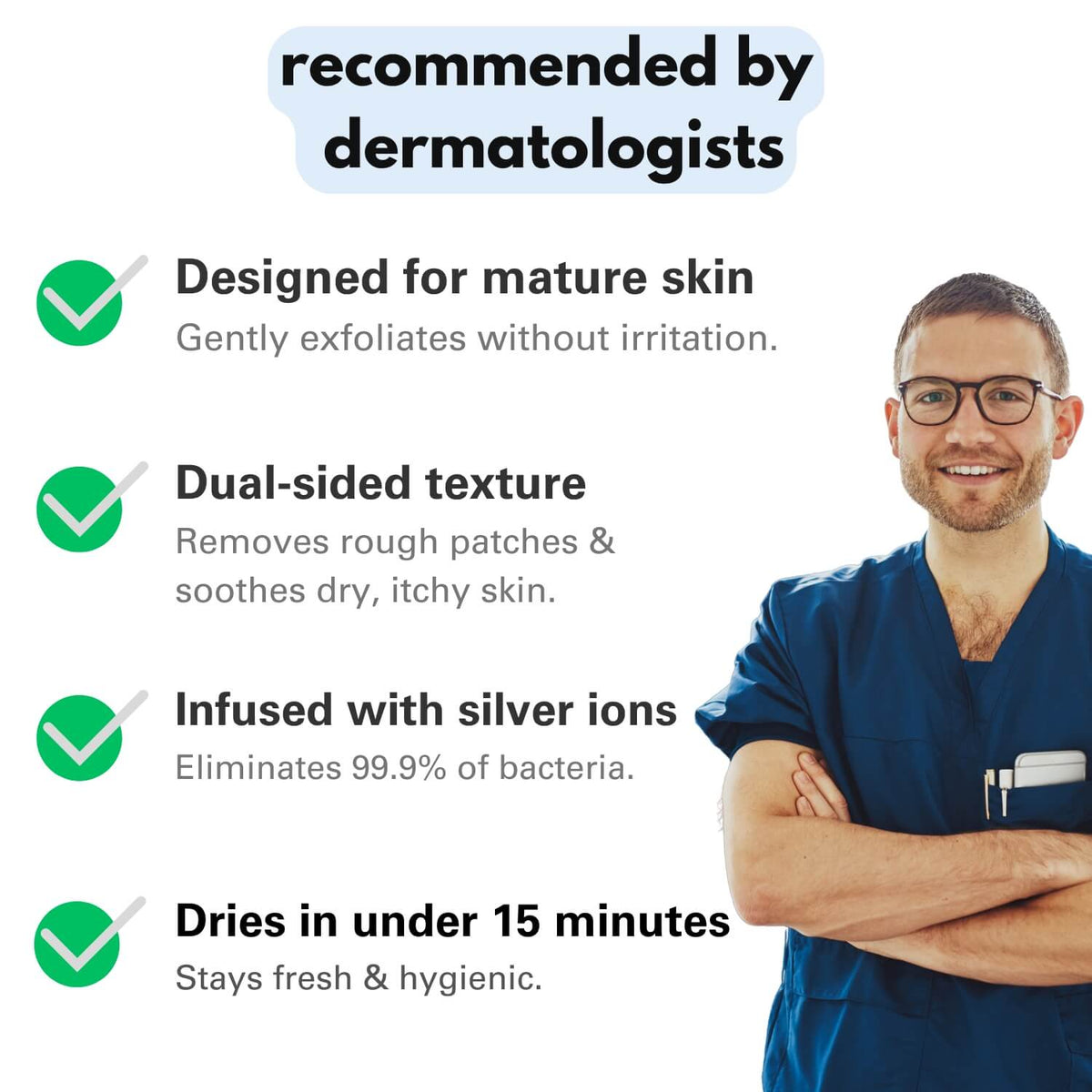 Urbane Beauty Exfoliating Antibacterial Shower Towel