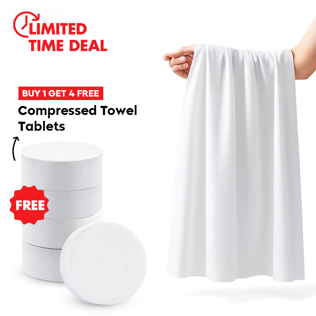 Compressed Bath Towel (Buy 1 Get 4 Free)