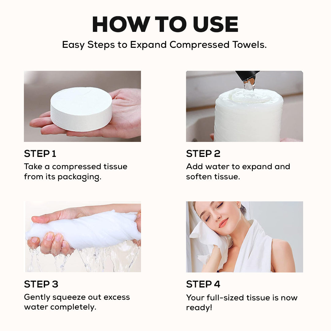 Compressed Bath Towel (Buy 1 Get 4 Free)