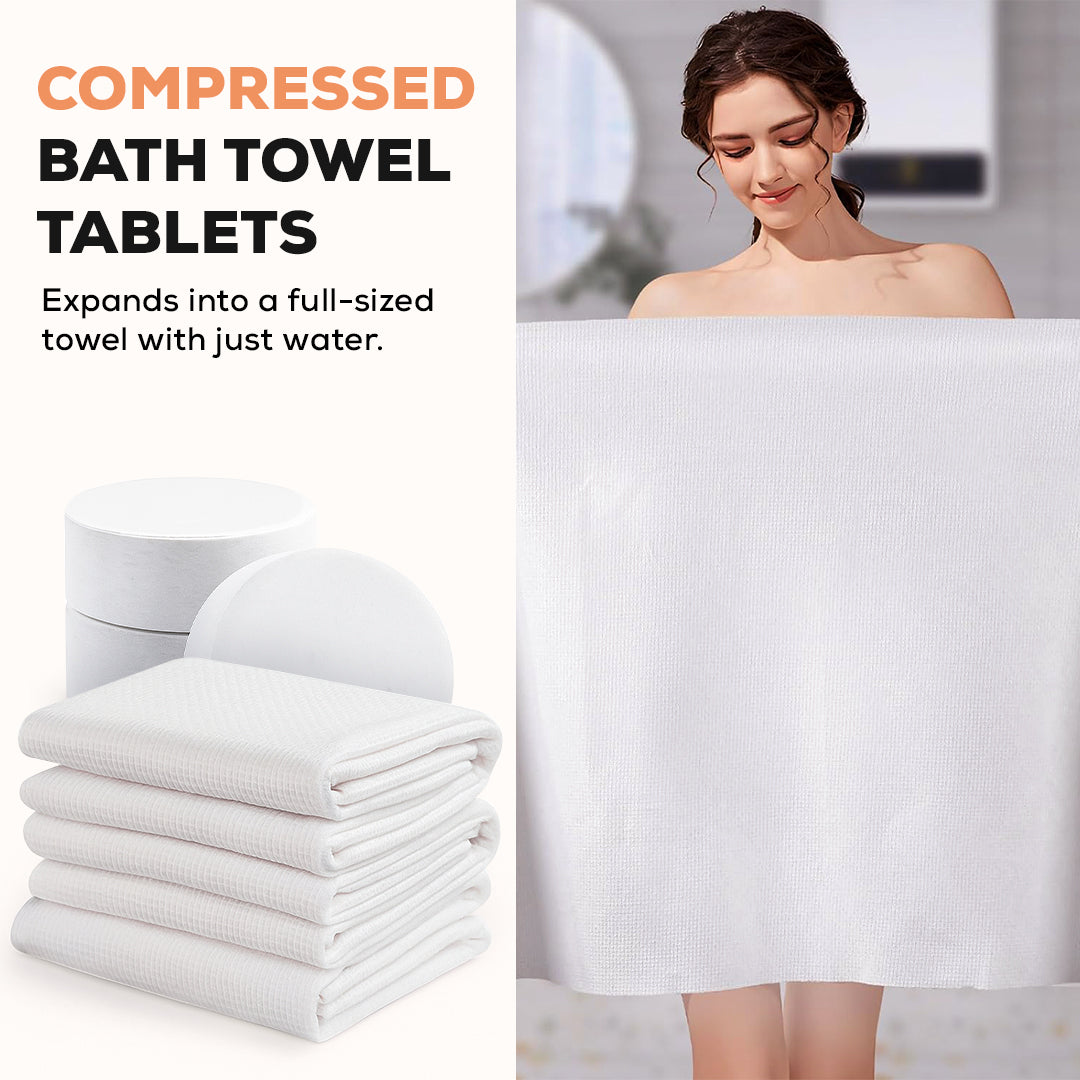 Compressed Bath Towel (Buy 1 Get 4 Free)