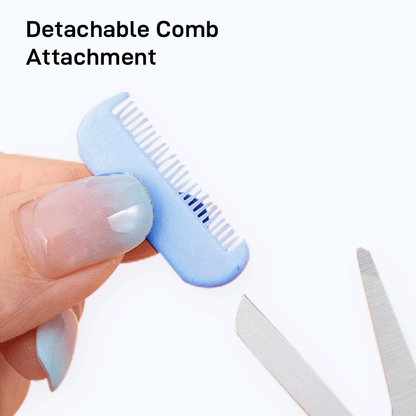 Eyebrow trimming scissors with Eyebrow comb