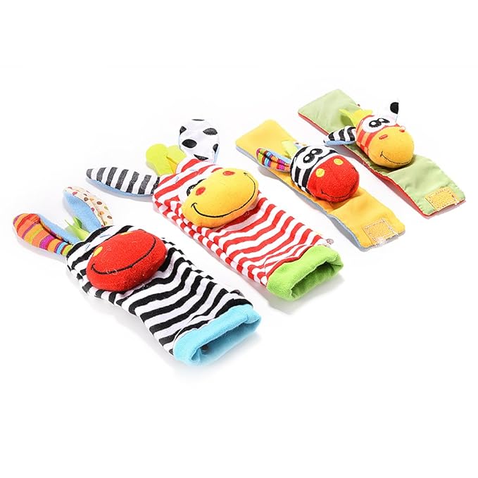 Premium Baby Hand and Foot Rattle Set