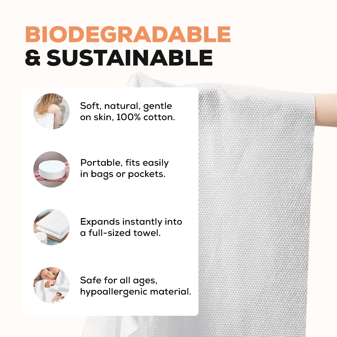 Compressed Bath Towel (Buy 1 Get 4 Free)