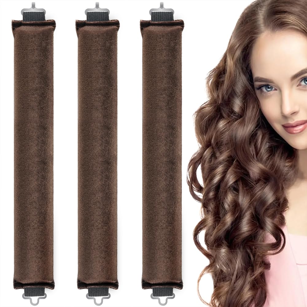 Heatless Hair Curlers Set- 3Pcs Soft Hair Curlers to Sleep In