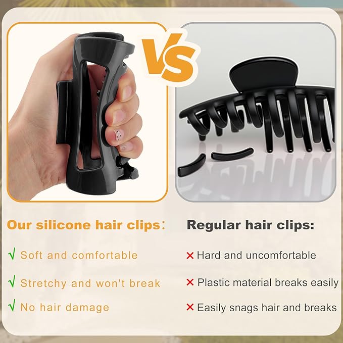 Silicone Flexible Hair Claw Clips 🦋 (Buy 1 Get 2)