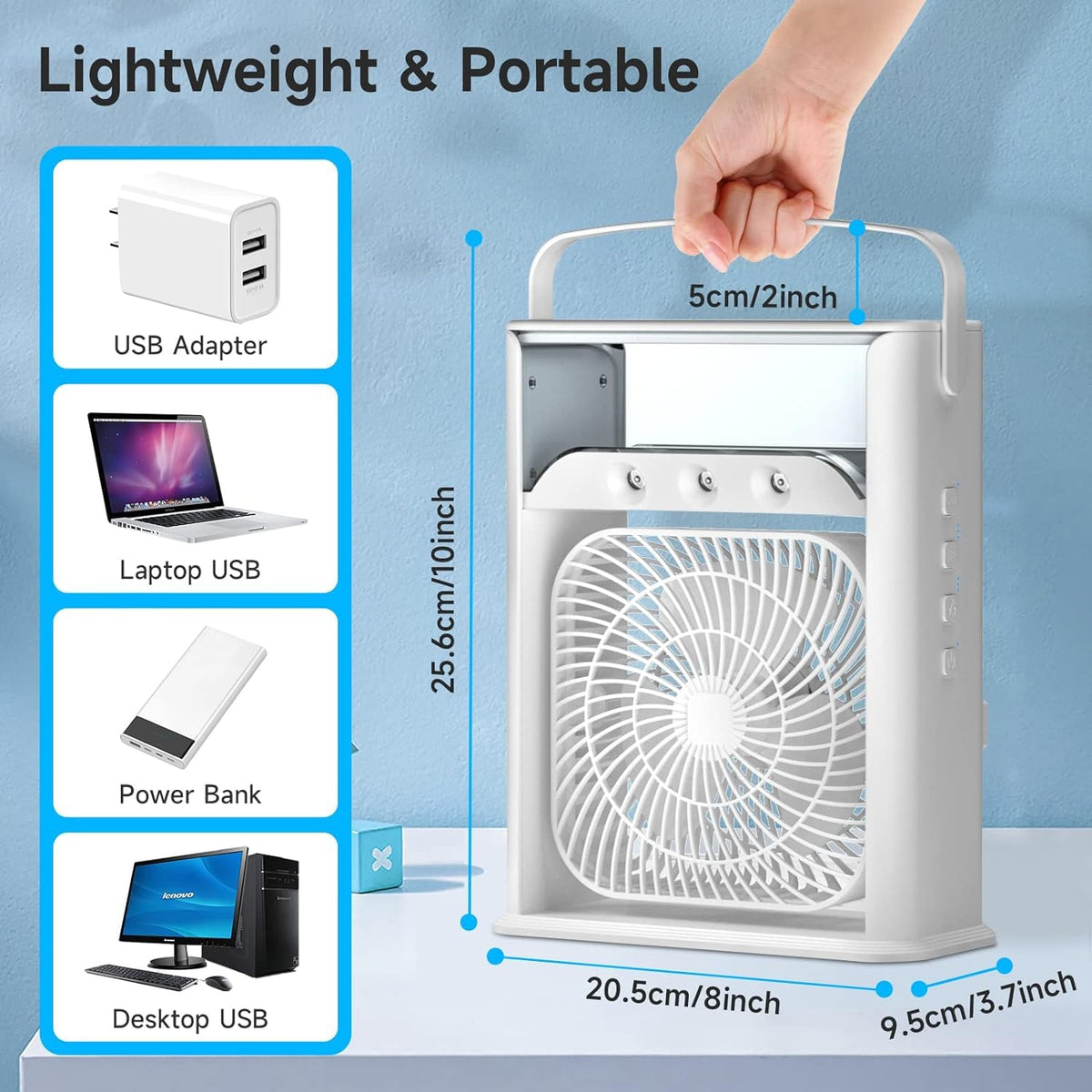 Mini 3-in-1 Air Cooler for Home & Office
