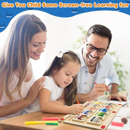 Magnetic Color & Number Maze Board Toy