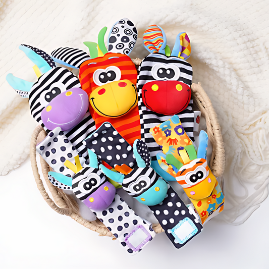 Premium Baby Hand and Foot Rattle Set