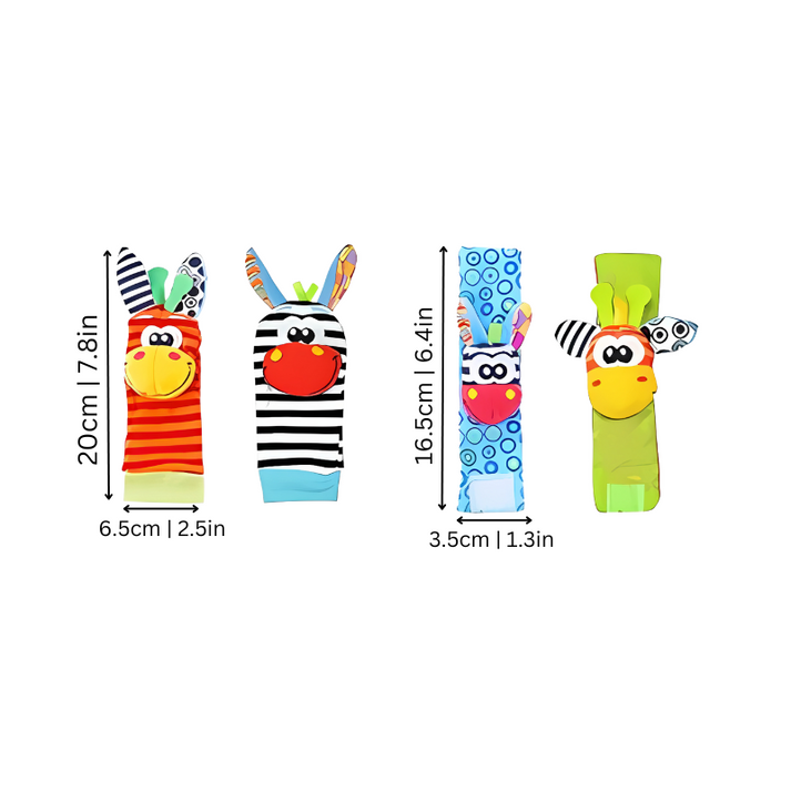 Premium Baby Hand and Foot Rattle Set